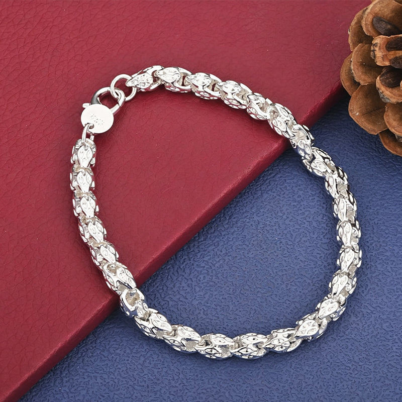 Trendiges Drachenschuppen-Ketten-Armband & Halskette