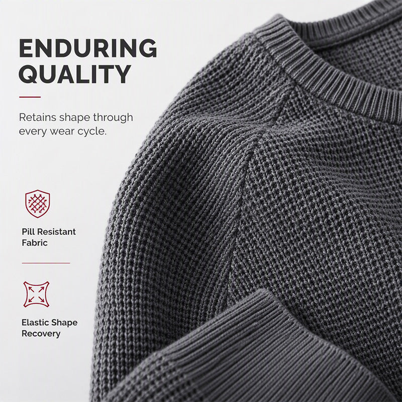 Herren Modern Waffle Knit Pullover