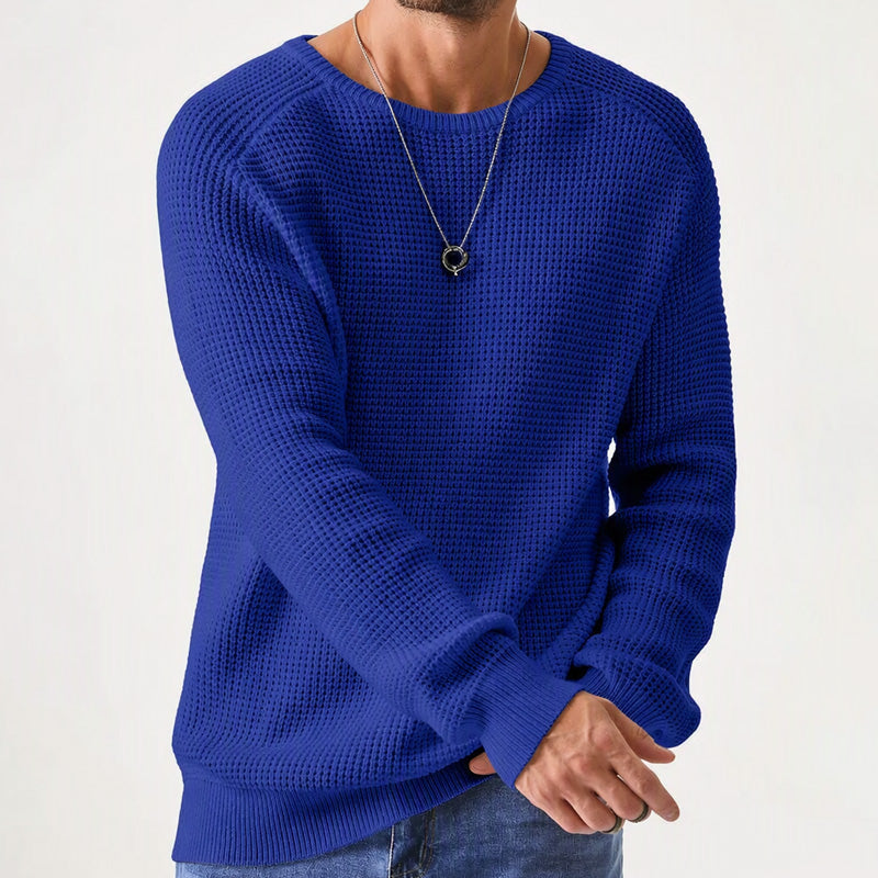 Herren Modern Waffle Knit Pullover