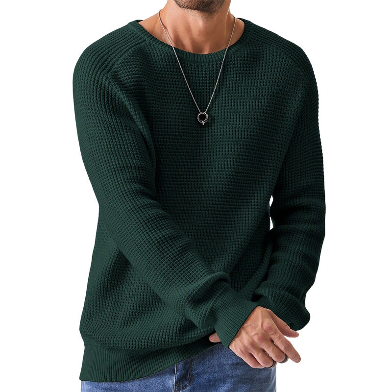 Herren Modern Waffle Knit Pullover