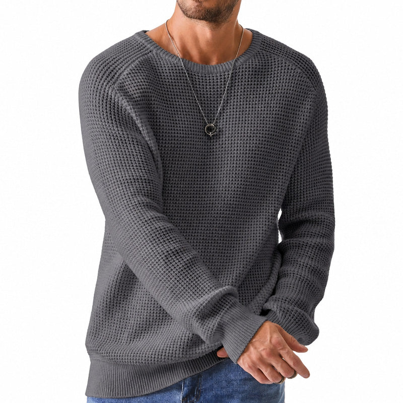 Herren Modern Waffle Knit Pullover