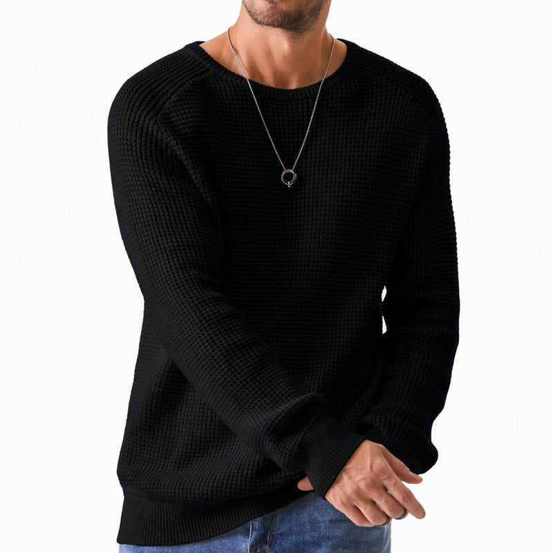 Herren Modern Waffle Knit Pullover