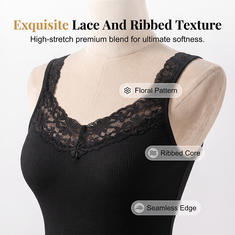 Figurbetonendes Camisole mit zartem Spitzensaum