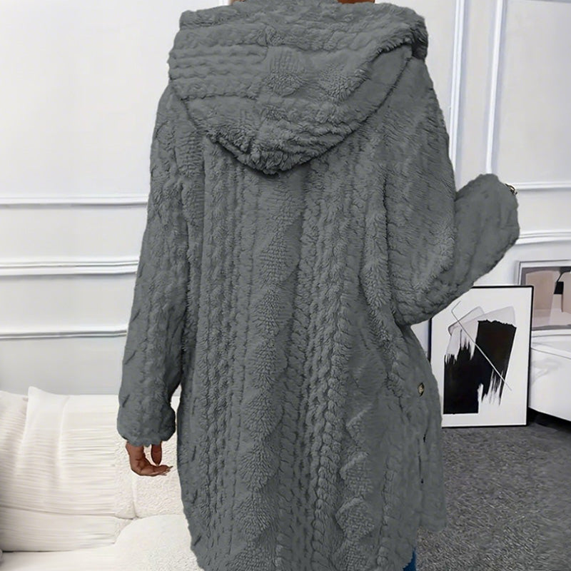 Kapuzenjacke mit Knopfleiste für Damen