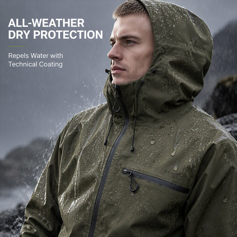 Herren Wasserdichte Oversized Kapuzenjacke für jedes Wetter