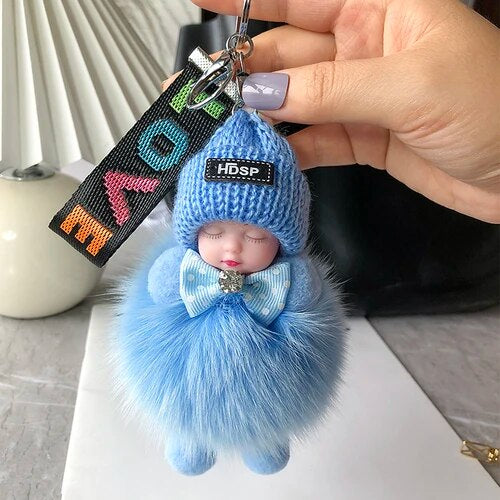 Weicher Plüschpuppen-Schlüsselanhänger – Süßer und kuscheliger Anhänger für Taschen, Schlüssel und Geschenke