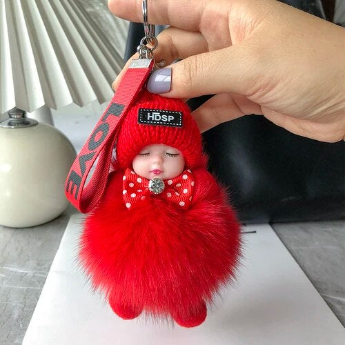 Weicher Plüschpuppen-Schlüsselanhänger – Süßer und kuscheliger Anhänger für Taschen, Schlüssel und Geschenke