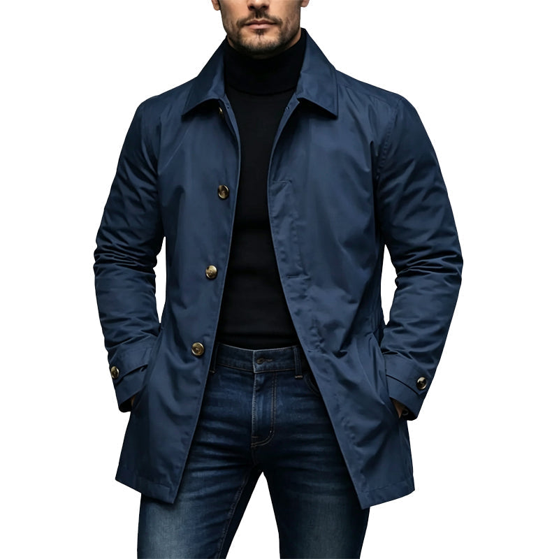 Wasserdichter Trenchcoat für Herren mittlerer Länge
