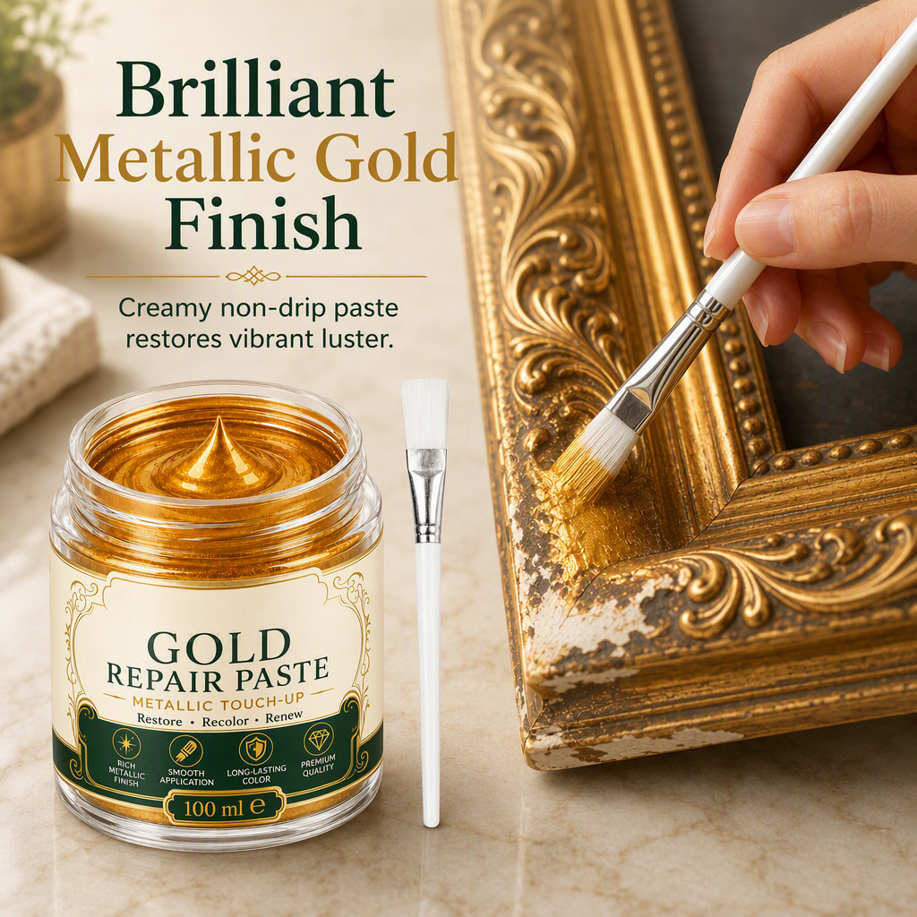 Gold Metallic Refinishing Reparaturpaste mit Pinsel
