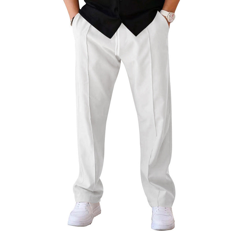 Herren-Hose mit Kordelzug und geradem Bein