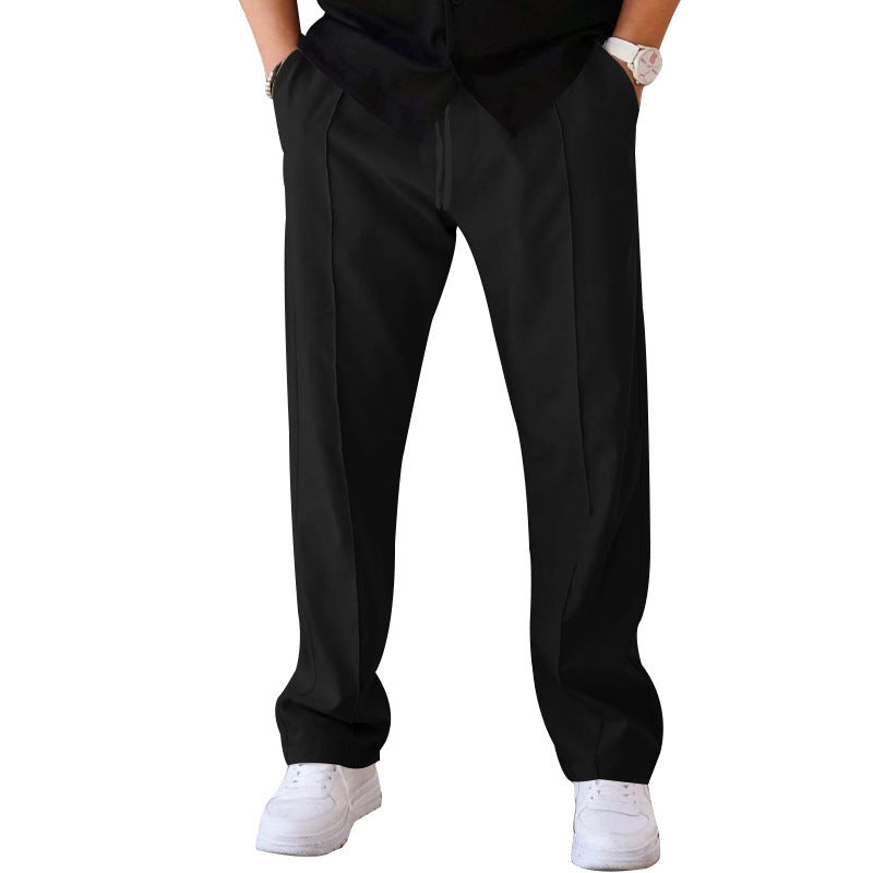 Herren-Hose mit Kordelzug und geradem Bein