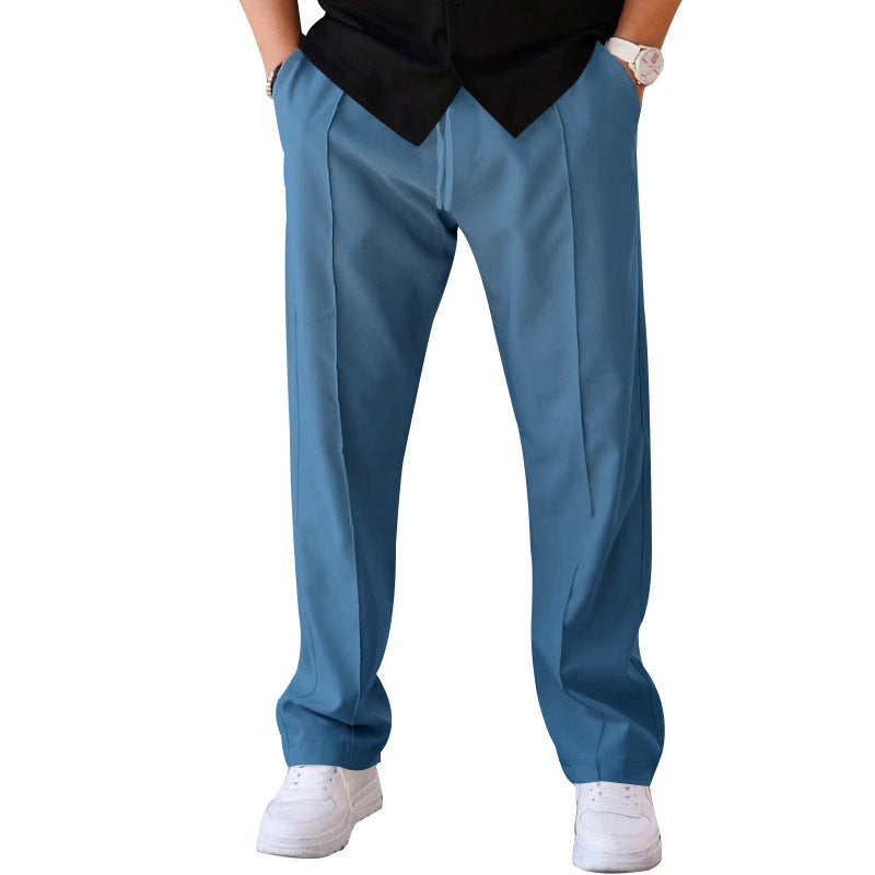 Herren-Hose mit Kordelzug und geradem Bein
