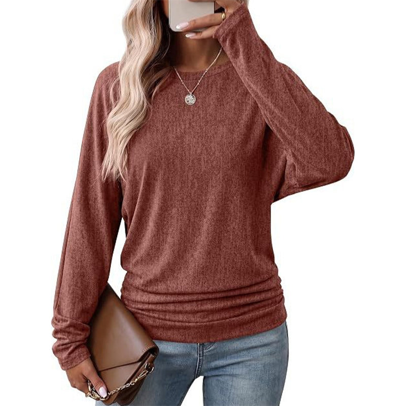 Damen-Strickpullover mit Rundhalsausschnitt – Dehnbar & Formbeständig, Sechs Herbstfarben
