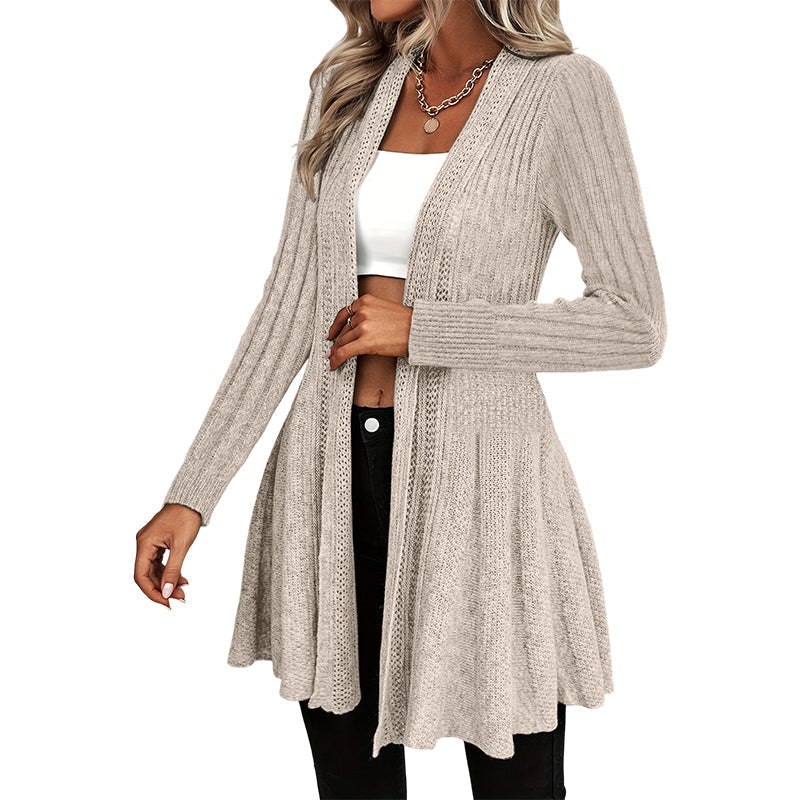 Elegante offene Strickjacke mit Stricktextur – Weich, bequem und vielseitiger Stil für alle Gelegenheiten
