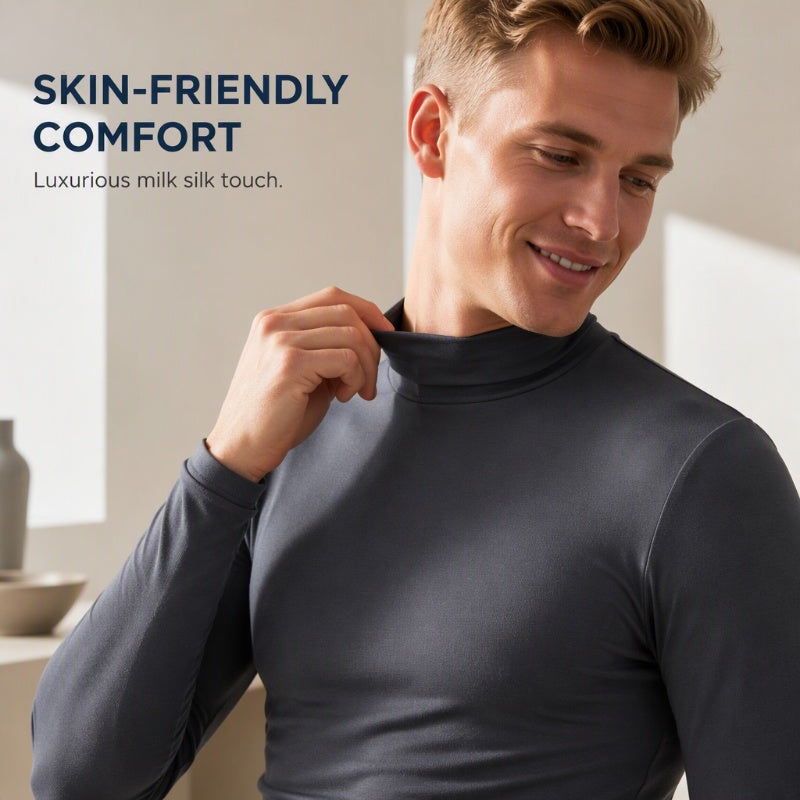 Herren Slim Fit Rollkragenshirt