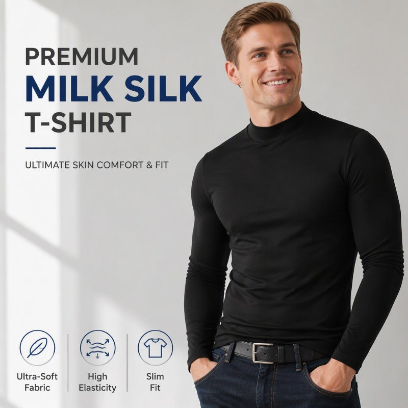 Herren Slim Fit Rollkragenshirt