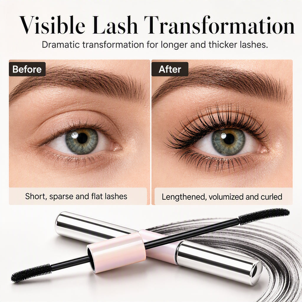 Wasserfeste volumengebende Mascara mit Doppelbürste