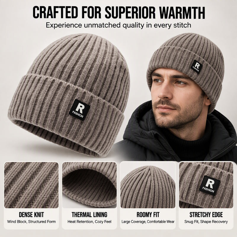 Herren Slouchy Strick Warme Schädelmütze