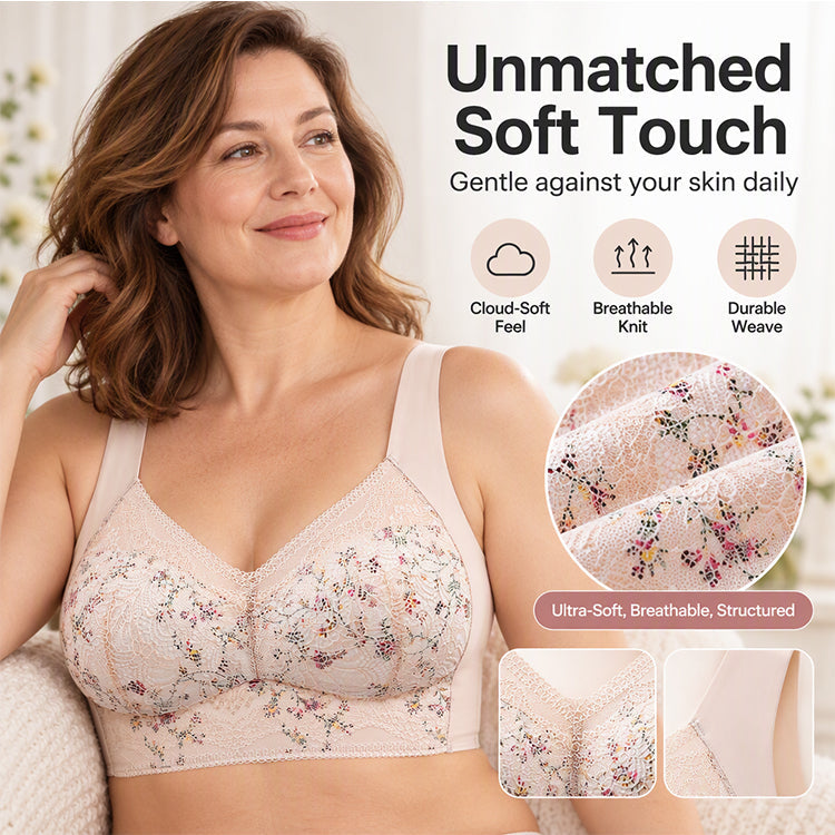 Damen Nahtloser BH mit Blumenspitze