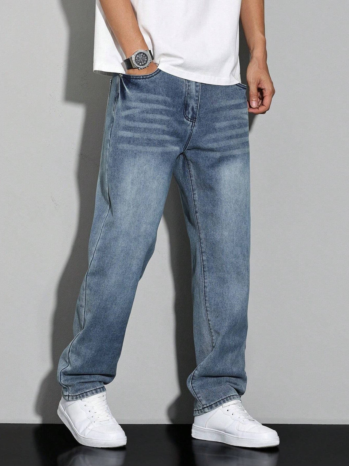 Herren Jeans Gerades Bein – Straight Fit Denim Hose