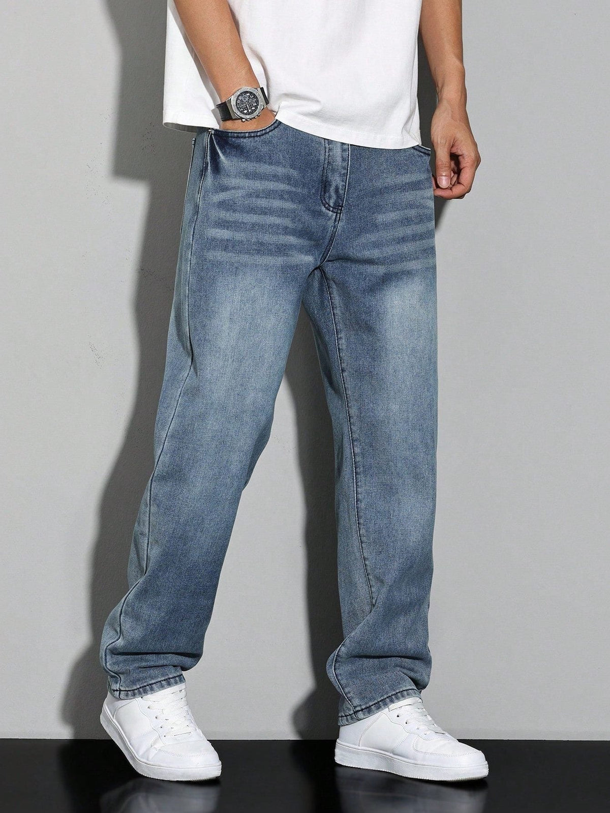 Herren Jeans Gerades Bein – Straight Fit Denim Hose