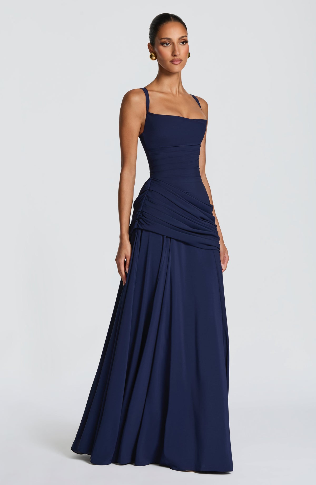 Elegantes Maxi-Kleid mit Drapierung