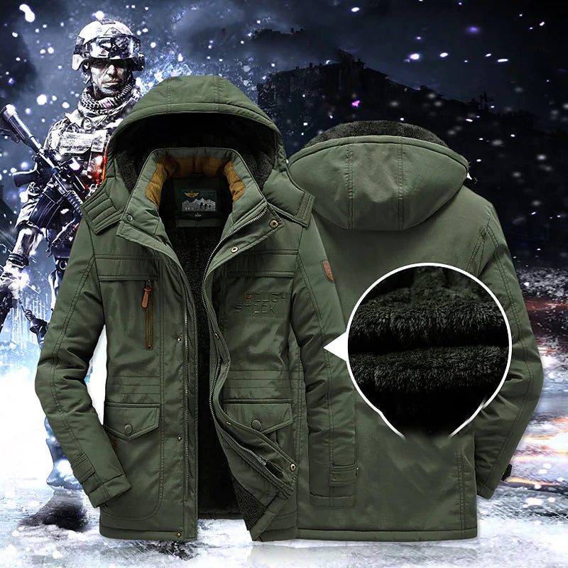 Herren Parka mit Fleece Innenfutter