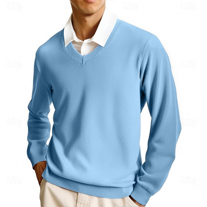 Raffinierter V-Ausschnitt Pullover