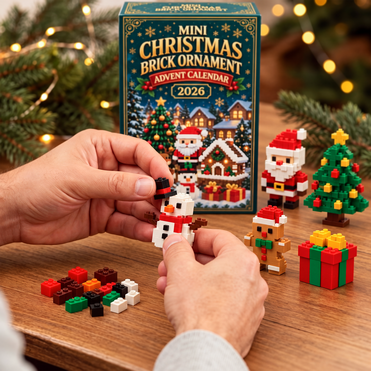 Weihnachts-Adventskalender aus Bausteinen