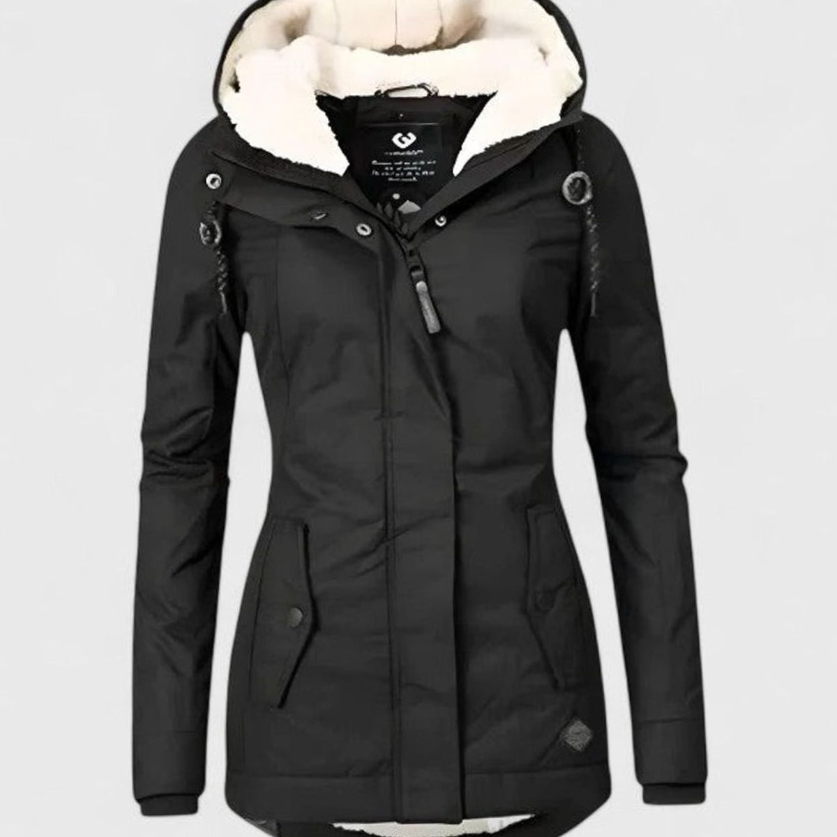 Damen Winterjacke mit Fleece-Futter und Kapuze – Wasserdicht