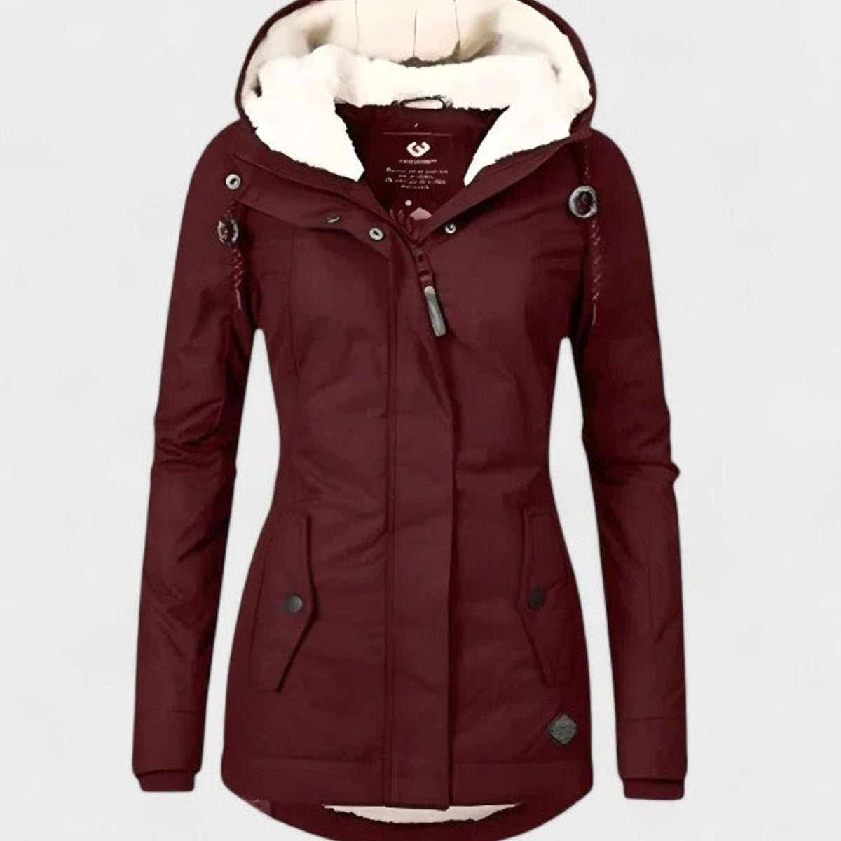 Damen Winterjacke mit Fleece-Futter und Kapuze – Wasserdicht