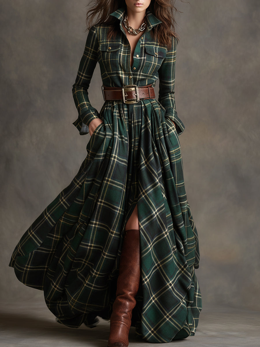 Klassisches Hemdkleid mit Karomuster