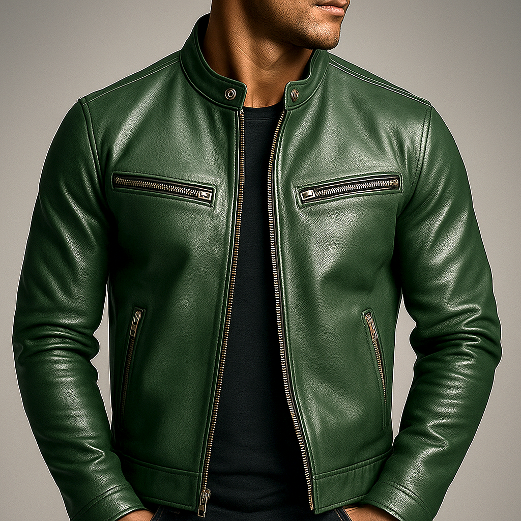 Vintage Lederjacke für Herren – Zeitloser Stil, erstklassige Verarbeitung und ganztägiger Komfort