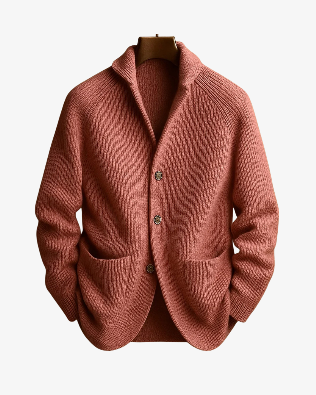 Elliot Taillierte Strick-Strickjacke mit Knopfleiste