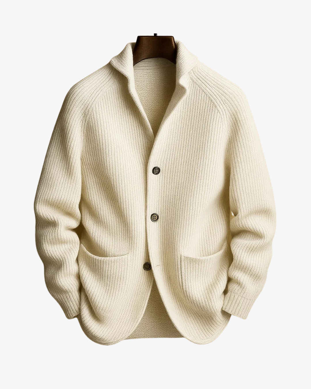 Elliot Taillierte Strick-Strickjacke mit Knopfleiste