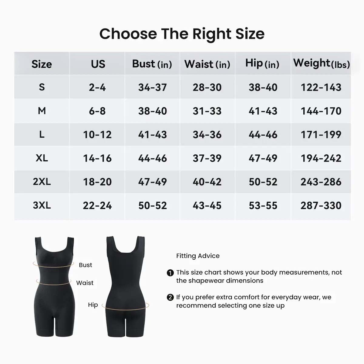 Bauchkontrolle Po-Lifting Faja Body mit Rückenstütze und offenem Rückendesign