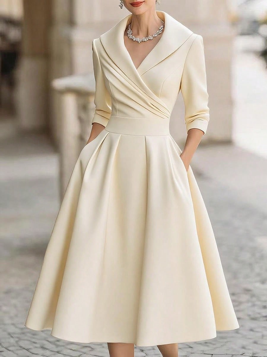 Vivienne Wickel-Midikleid mit Schalkragen