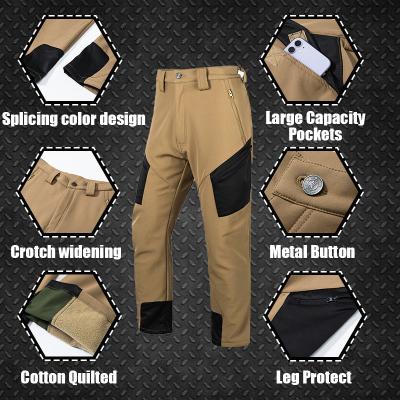 Herren Softshell Wasserdichte Outdoor Cargo Hose für Winter