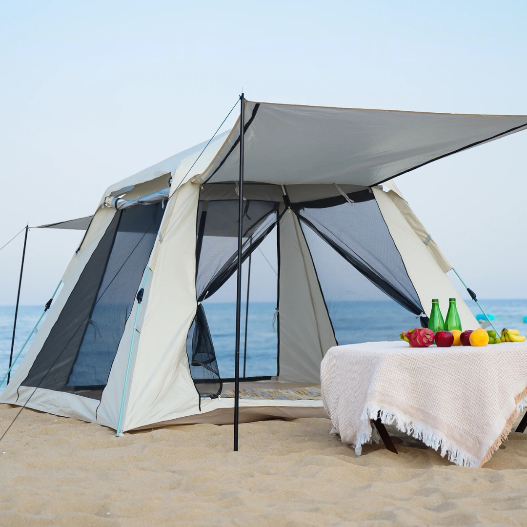 Camp Basel | Sheltrio Pop Up Familien-Strandmuschel