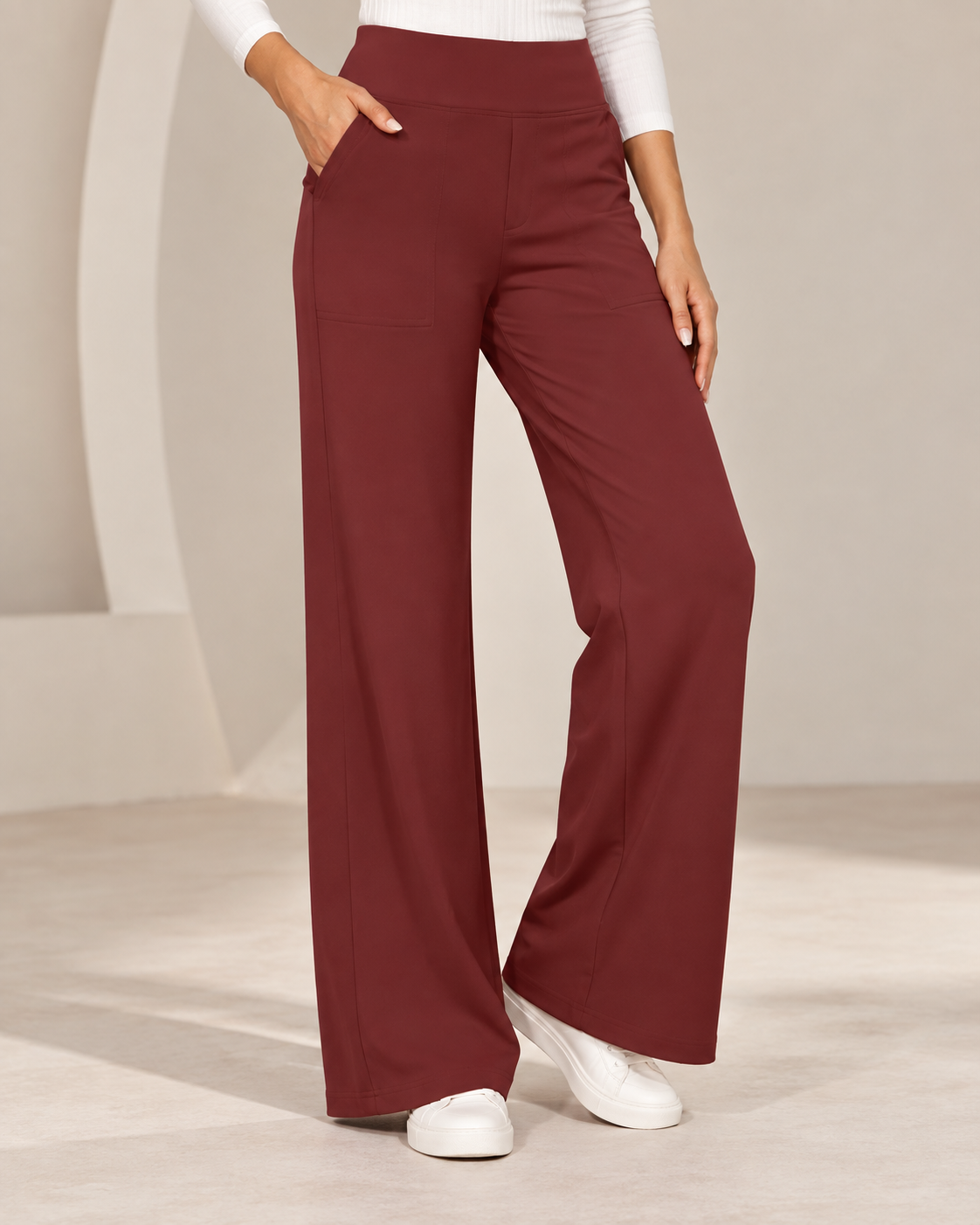 Komfortable Stretch-Hose mit weiten Beinen