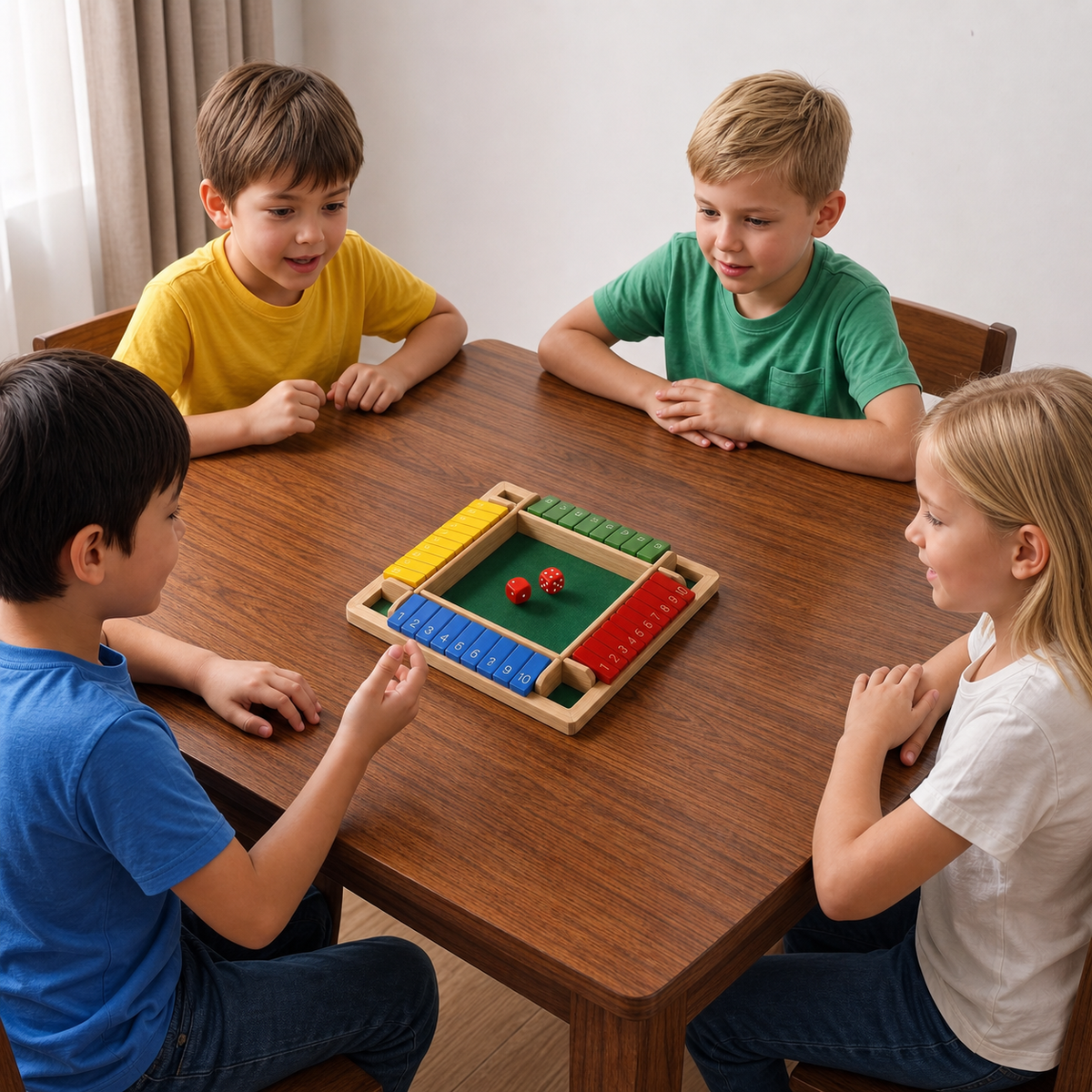 ShutTheBox Familienspiel 4-Spieler-Set
