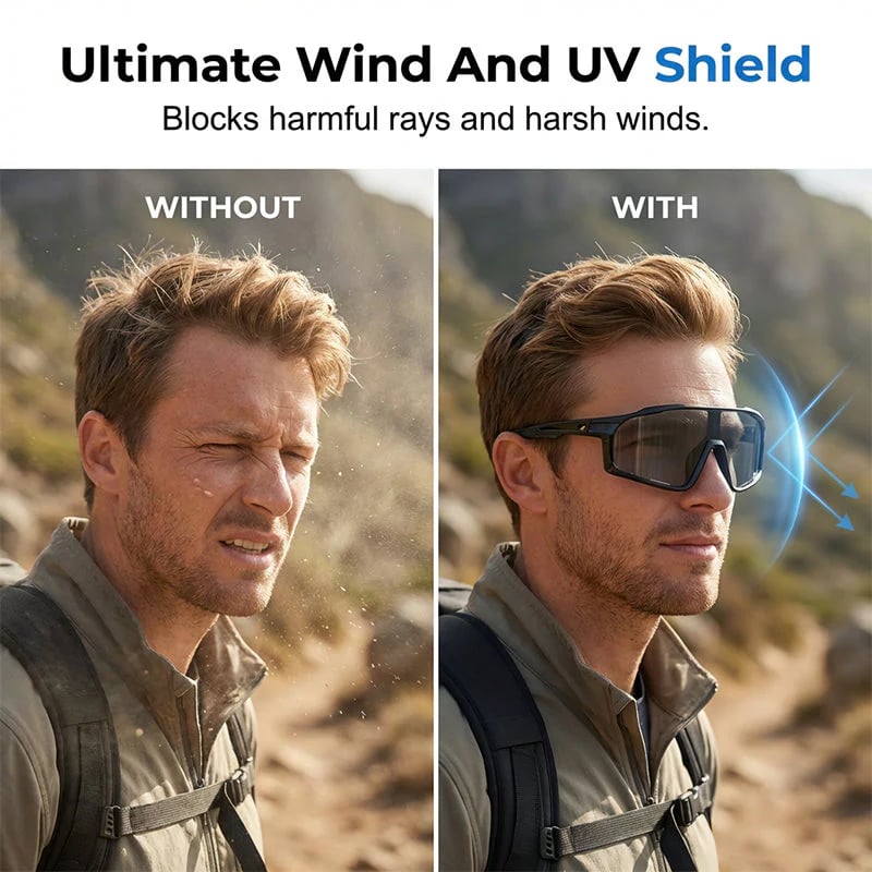 Photochrome Radsportbrille – passt sich sofort Lichtveränderungen an