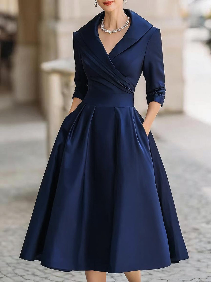 Coraline Elegantes Abendkleid mit V-Ausschnitt