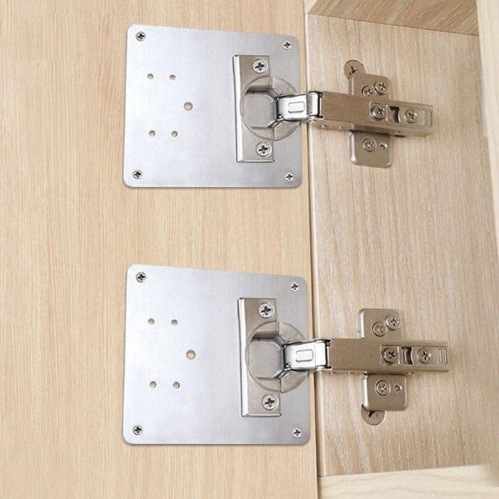 Edelstahl-Schrankscharnier-Reparaturplatten-Set