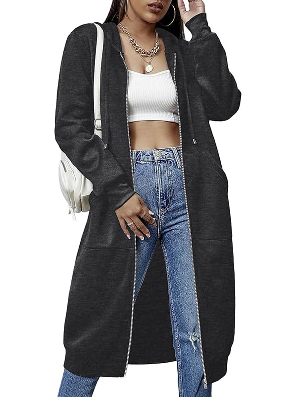 Damen Fleece-Hoodies mit Reißverschluss
