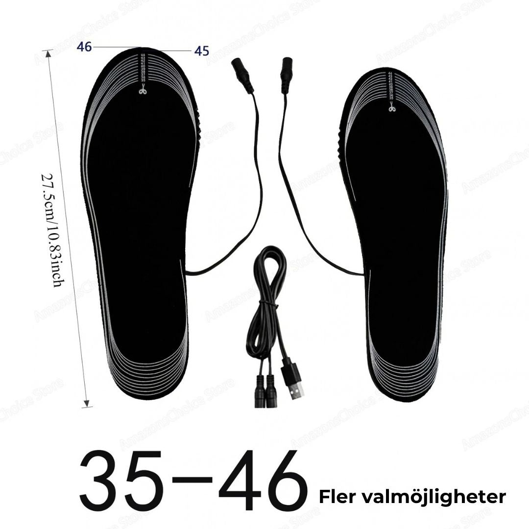 Elektrisch beheizte Einlegesohlen | USB-Aufladung