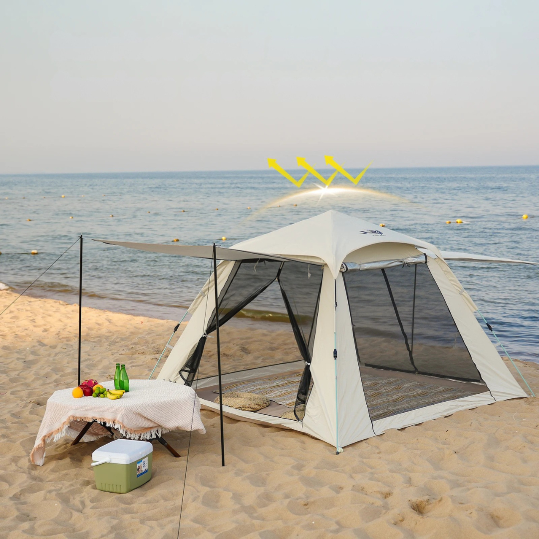 Camp Basel | Sheltrio Pop Up Familien-Strandmuschel