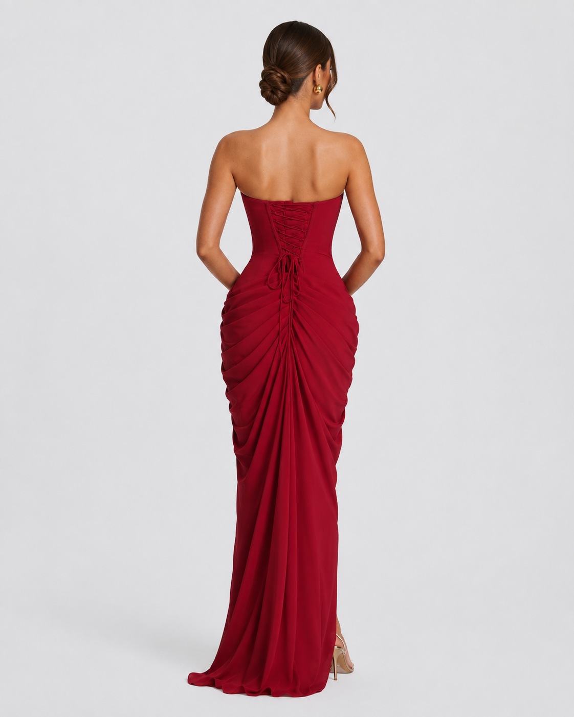 Drapiertes Abendkleid
