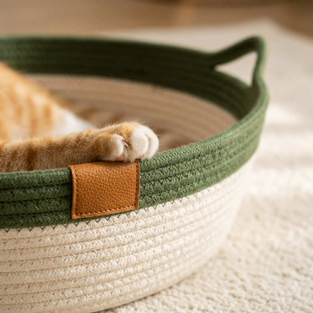 Gewebter Korb für Katzen