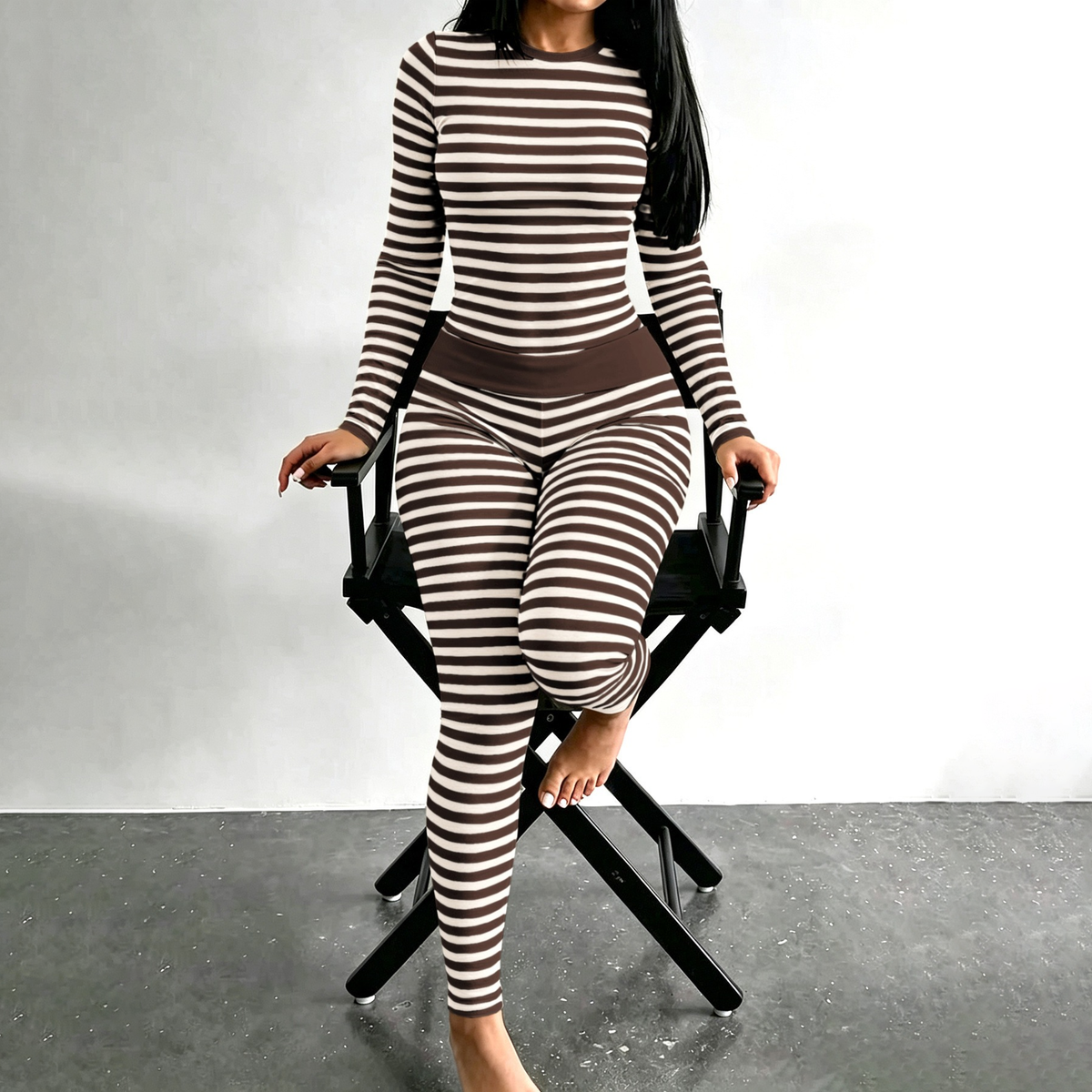 Sofia Gestreiftes Fit Set